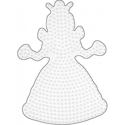 Hama Midi Perleplade Prinsesse Hvid - Kreativ DIY 16,5x11,5cm