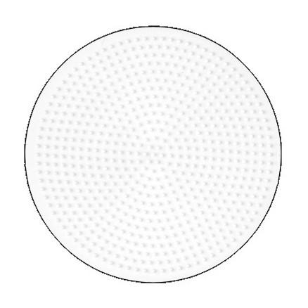 Hama Midi Perleplade Rund Hvid 15cm - Kreativ DIY!