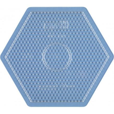 Hama Midi Perleplade Sekskant Transparent 16,5x14,5 cm