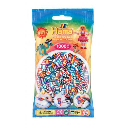 Hama Midi Perler 207-90 Stribet Mix - 1000 stk Perler