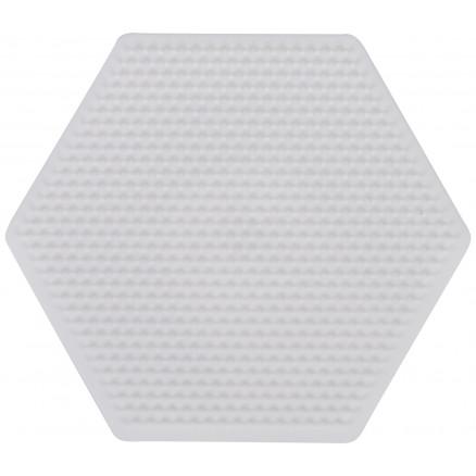 Hama Mini Perleplade 594 Sekskant Hvid - Kreativ Leg!