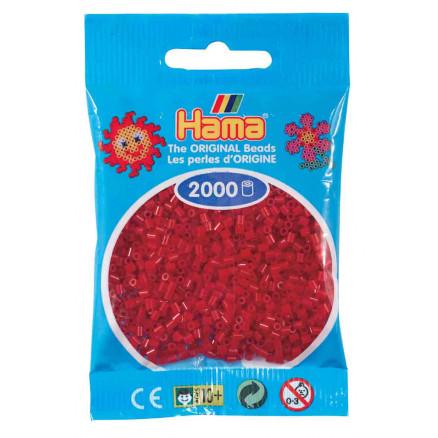 Hama Mini Perler 501-22 Julerød - 2000 stk til kreativ leg