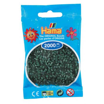 Hama Mini Perler 501-28 Mørkegrøn - 2000 stk Kreativ Leg