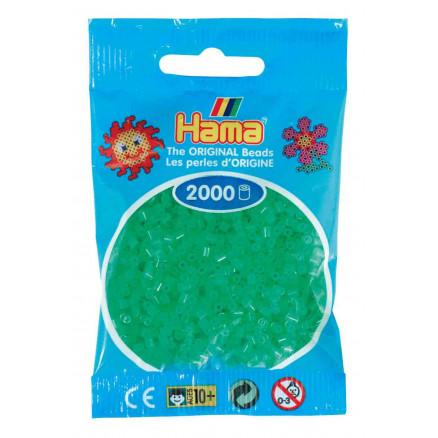 Hama Mini Perler 501-37 Neon Grøn - 2000 stk til kreativ leg