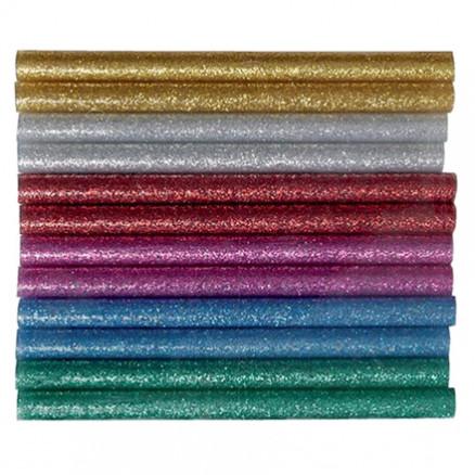 Hobby Line Glimmer Limstænger 10cm Ass. Farver - 12 stk