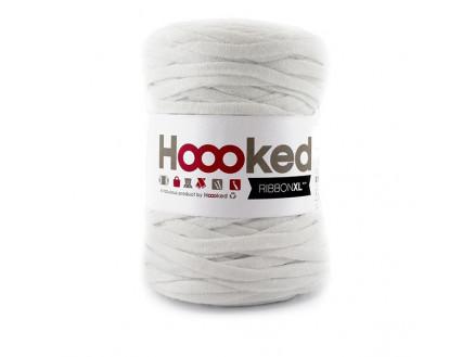 Hoooked Ribbon XL Stofgarn Unicolor 50 Hvid - Udsalg!