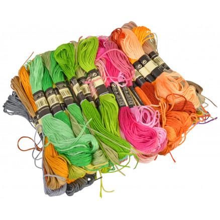 Infinity Hearts Broderigarn - 100 Ass. Farver til Håndarbejde