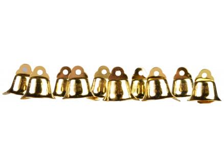 Juleklokker i Guld 15mm - 10 stk til kreative projekter