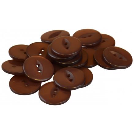 Infinity Hearts Brune Akrylkknapper 19mm - 20 stk.