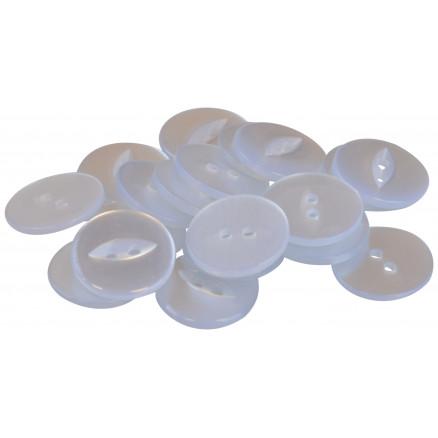 Infinity Hearts Knapper Akryl Hvid 19mm - 20 stk.