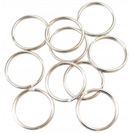 Infinity Hearts Sølvfarvet Nøglering - 10 stk til DIY