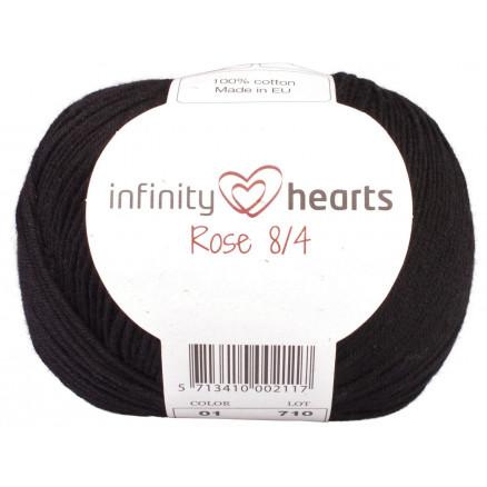 Infinity Hearts Rose 8/4 Garn Unicolor 01 - Sort tilbud