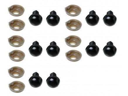 Infinity Hearts Sikkerhedsøjne 8 mm - 5 sæt til amigurumi