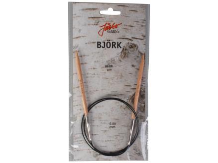 Järbo Björk Rundpinde 80cm 5,00mm - Perfekt til strik!
