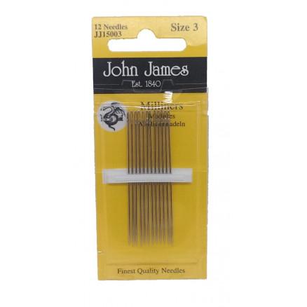 John James Modistnåle Str. 3 - 12 stk. til kreative projekter