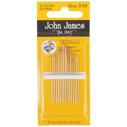 John James Modistnåle - 16 stk i stål, str. 5/10