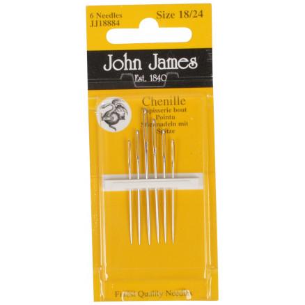 John James Stramajnåle med spids - 6 stk til broderi