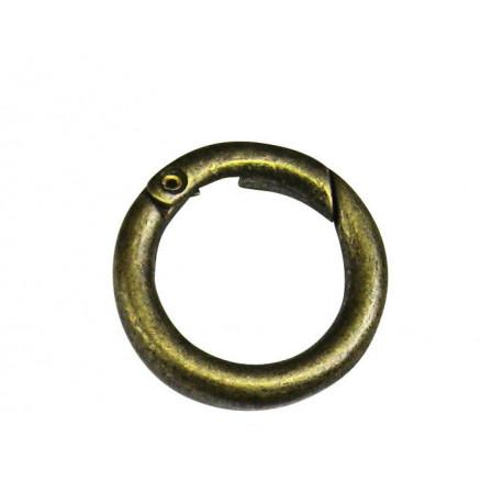 Rund Karabinhage i Messing 16mm - 1 Stk til Kreativitet
