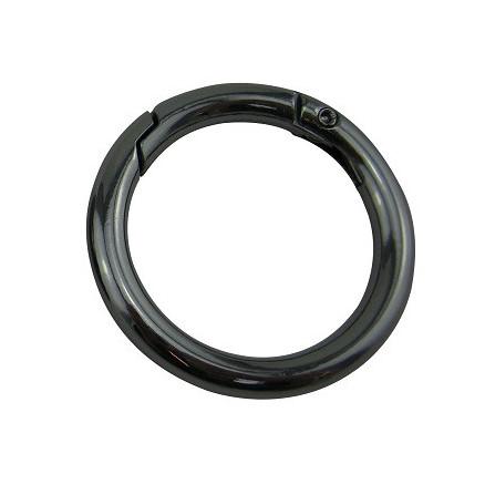 Karabinring Rund Gunmetal 16mm - 1 stk til kreative projekter