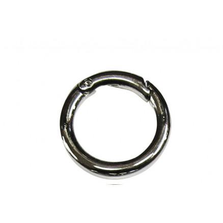 Karabinring Rund Nikkel 16mm - Perfekt til DIY Projekter
