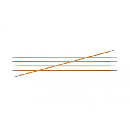 KnitPro Zing Aluminium Strømpepinde 15cm - US1 Amber
