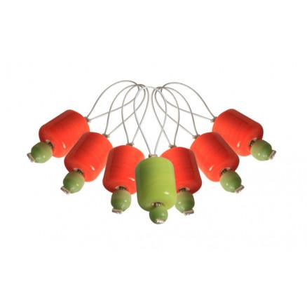 KnitPro Zooni Markeringsringe Orange Lily - 7 stk. tilbud