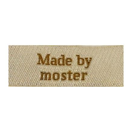 Label Made by Moster - Sandfarvet Sylabel til Hjemmelavede Ting