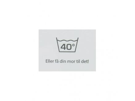 Label Vask 40 Grader Hvid - Sylabel til Hjemmestrik 1 Stk