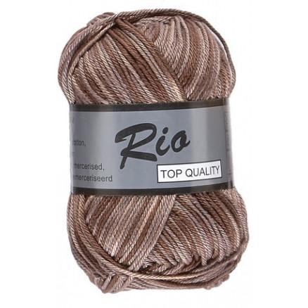 Lammy Rio Garn Print 633 - Beige/Brun, 50g Hæklegarn