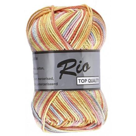 Lammy Rio Garn Print 634 - Gul/Orange/Rosa 50g tilbud!