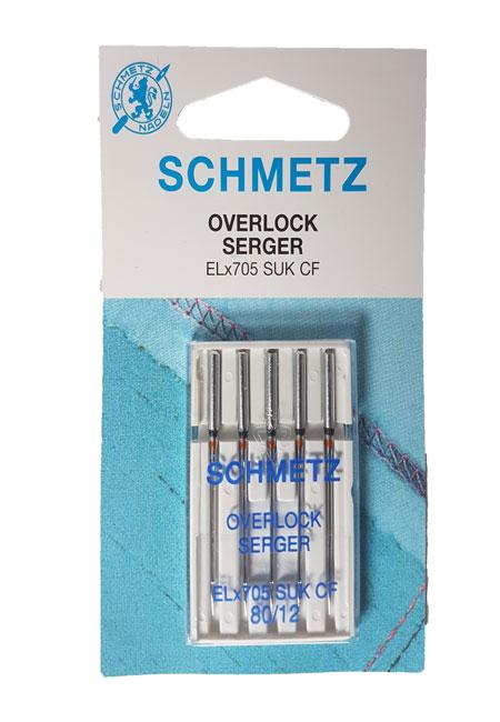 Schmetz Overlocknåle - 5 stk til symaskine, super tilbud!
