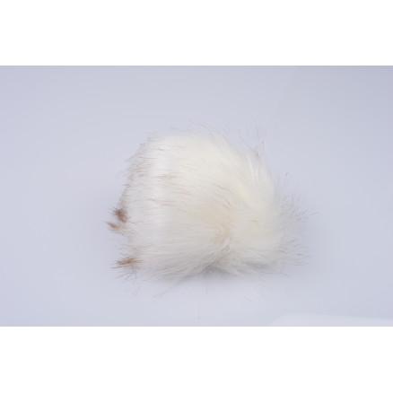 Pompon Kvast Akryl Hvid 80 mm - Perfekt til kreative projekter