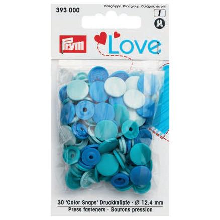 Prym Farverige Trykknapper Plast Rund 12,4mm - 30 stk