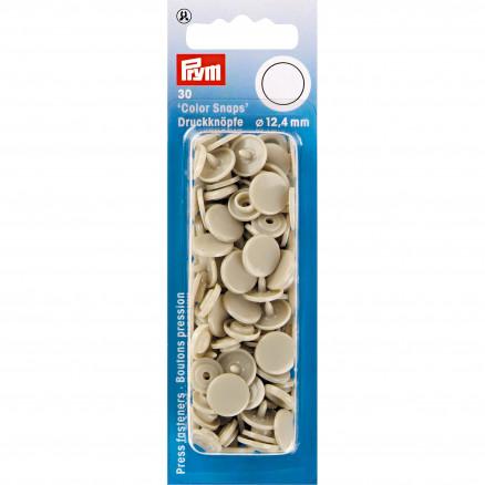 Prym Beige Plast Trykknapper 12,4mm - 30 stk.