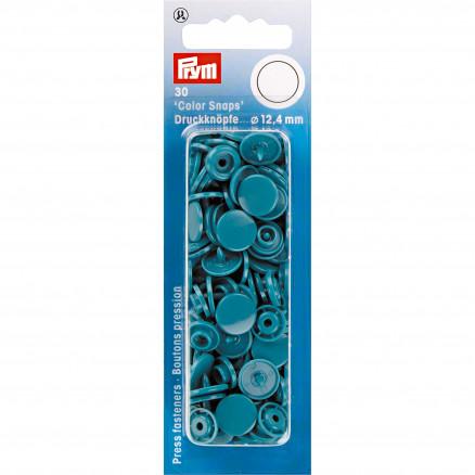 Prym Mørk Turkis Plast Trykknapper 12,4mm - 30 stk