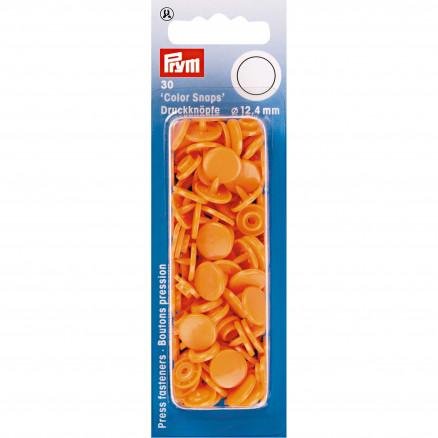 Prym Orange Plast Trykknapper 12,4mm - 30 stk. på tilbud!