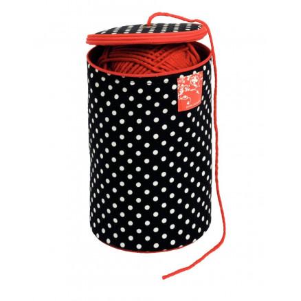 Prym Garnholder med Polka Dots - Sort 14,5x21,5 cm