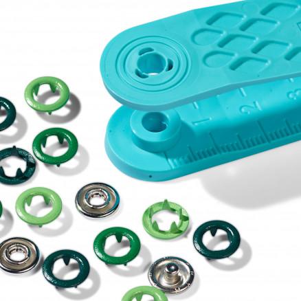 Prym Jersey Trykknapper Ass. Grøn/Lime 8mm - 21 stk
