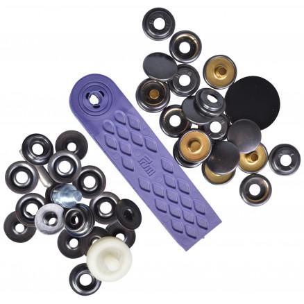Prym Sport og Camping Trykknapper Sort Oxyd - 10 stk.