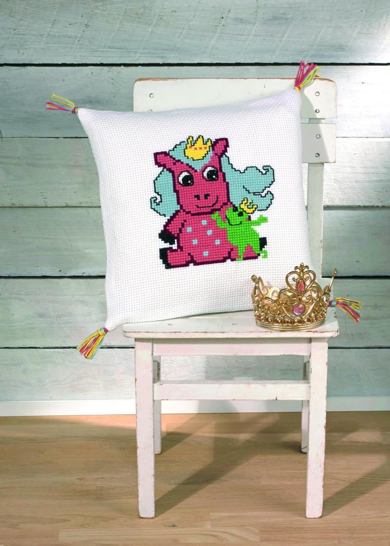 Broderi Pude Kit med Frø & Hest - Kreativ Hobby