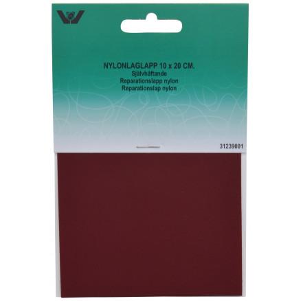 Reparationslap i Selvklæbende Nylon - Bordeaux 10x20cm