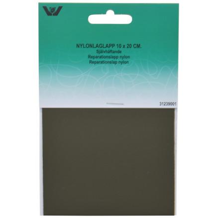 Selvklæbende Nylon Reparationslap Khaki 10x20 cm - 1 stk