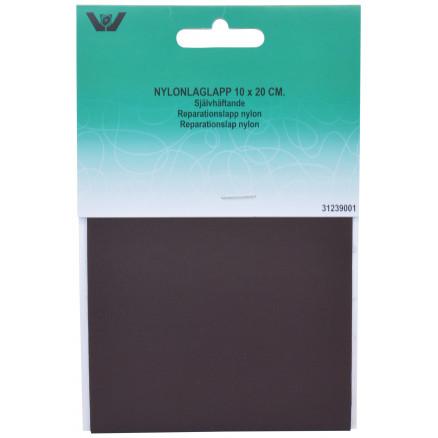 Reparationslap i Mørkebrun Nylon 10x20cm - Selvklæbende