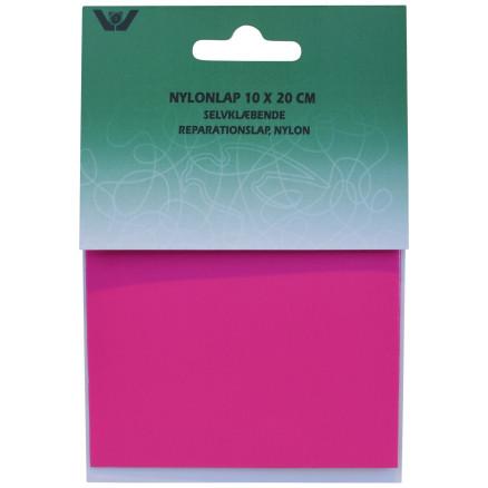 Reparationslap i Pink Nylon 10x20cm - Selvklæbende Mærke