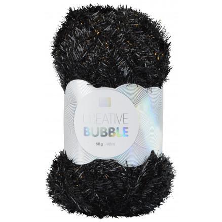 Rico Creative Bubble Garn Unicolor 012 - Sort til skure