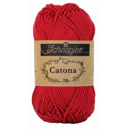 Scheepjes Catona Garn Unicolor 192 Scarlet - Kvalitetsgarn
