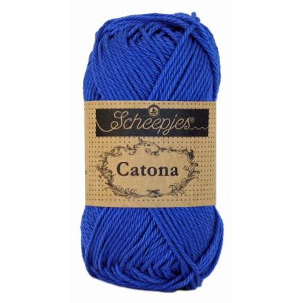 Scheepjes Catona Garn Unicolor 201 - Elektrisk Blå