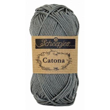 Scheepjes Catona Garn Unicolor 242 - Metalgrå tilbud!
