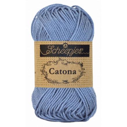 Scheepjes Catona Garn Unicolor 247 Blåfugl - Fantastisk tilbud!