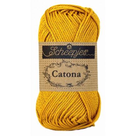 Scheepjes Catona Garn Unicolor 249 Saffron - Kvalitetsgarn